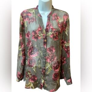 Kut From The Kloth Sheet Floral Blouse Size Small